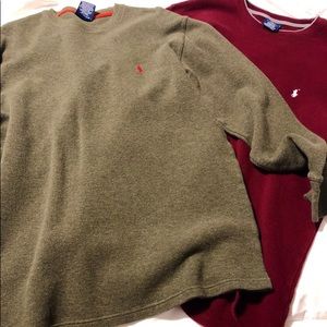 2 Men’s Ralph Lauren Polo Thermal Tops